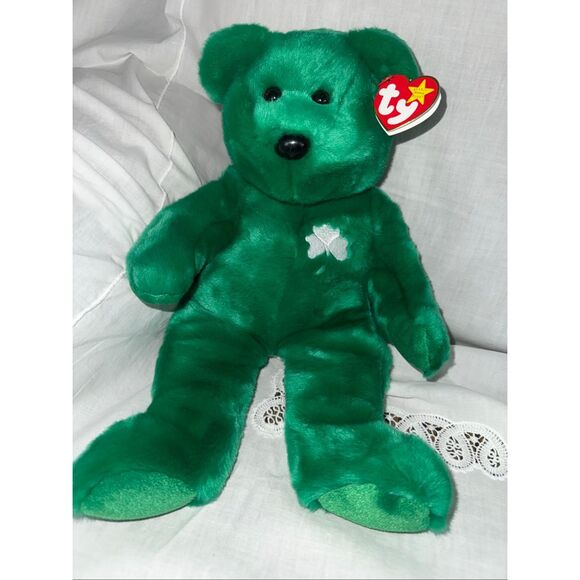 1999 TY Beanie Buddy “Erin” – Emerald Green Shamrock Bear | Mint Condition with - Picture 2 of 16